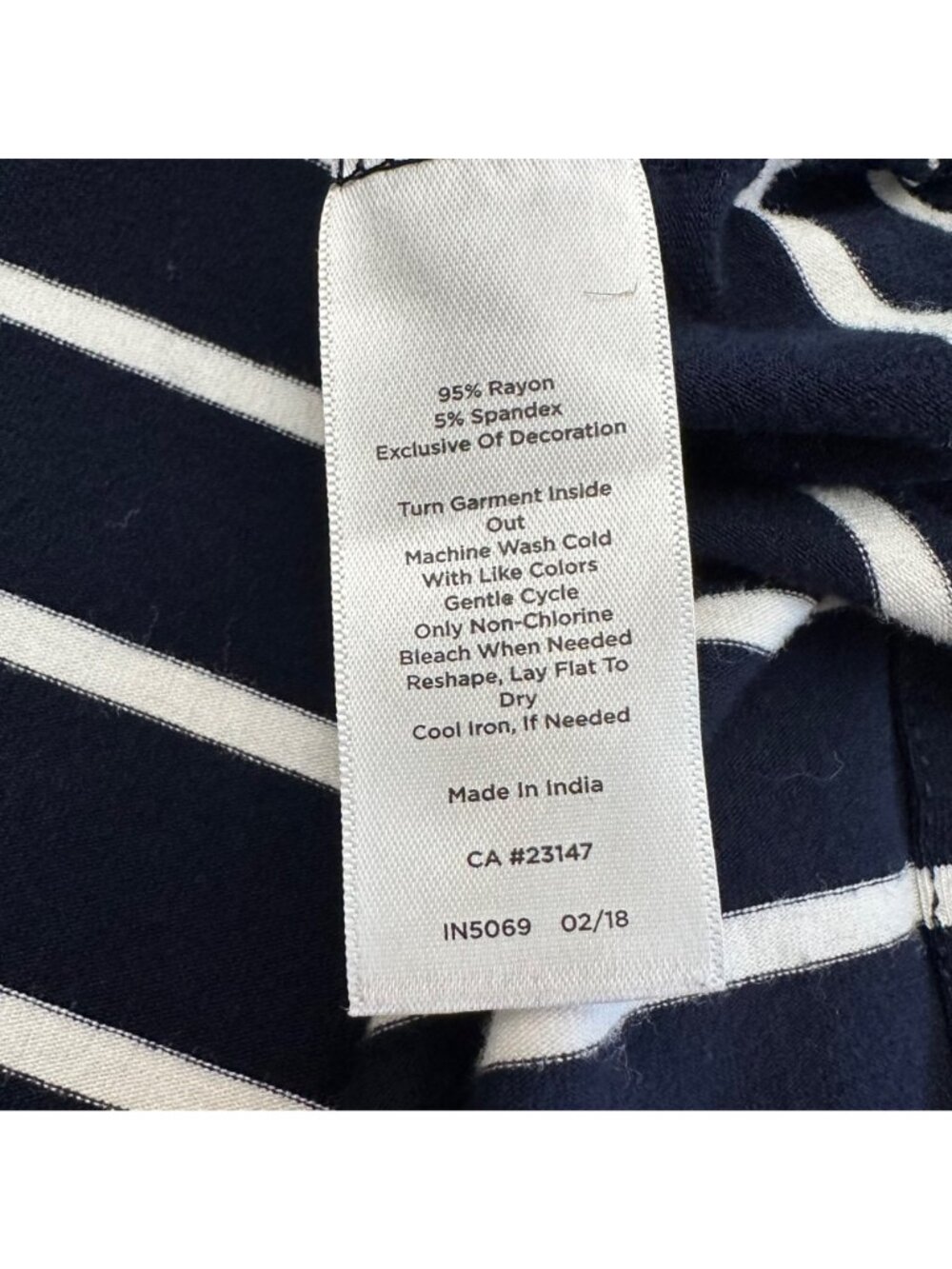 Talbots Dress Women M Petite Navy Blue White Striped Pink Embroidered Maxi Dress - Picture 9 of 16